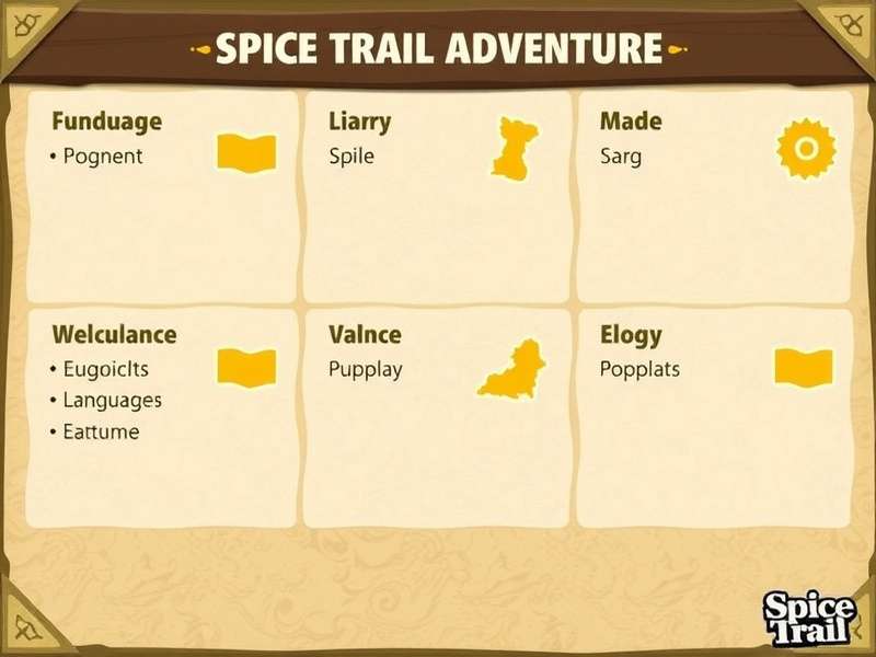 Spice Trail Adventure Language Options